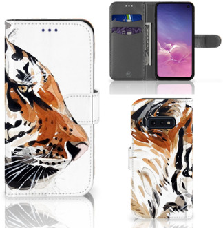 B2Ctelecom Samsung Galaxy S10e Telefoonhoesje Watercolor Tiger