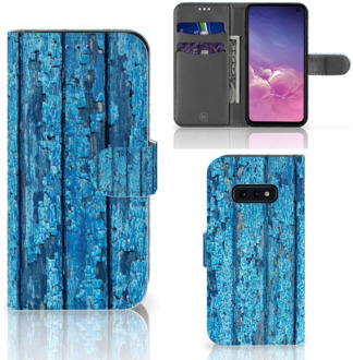 B2Ctelecom Samsung Galaxy S10e Telefoonhoesje Wood Blue