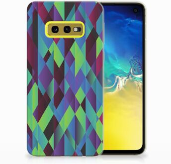 B2Ctelecom Samsung Galaxy S10e TPU Hoesje Design Abstract Green Blue