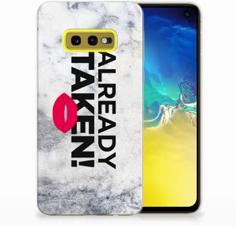 B2Ctelecom Samsung Galaxy S10e TPU Hoesje Design Already Taken White