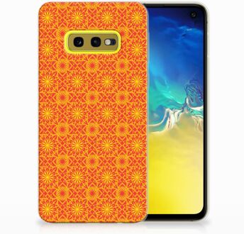 B2Ctelecom Samsung Galaxy S10e TPU Hoesje Design Batik Orange