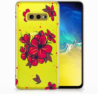 B2Ctelecom Samsung Galaxy S10e TPU Hoesje Design Blossom Red