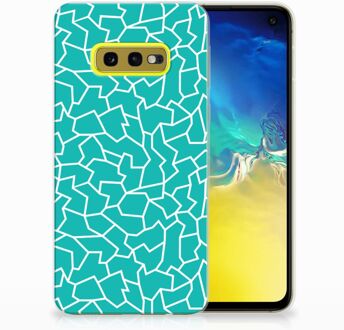 B2Ctelecom Samsung Galaxy S10e TPU Hoesje Design Cracks Blue