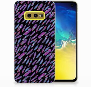 B2Ctelecom Samsung Galaxy S10e TPU Hoesje Design Feathers Color