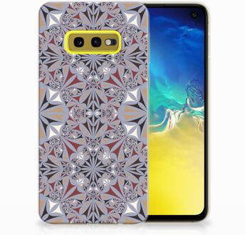 B2Ctelecom Samsung Galaxy S10e TPU Hoesje Design Flower Tiles