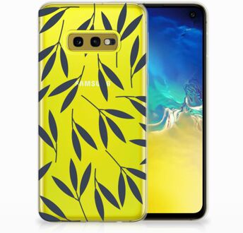 B2Ctelecom Samsung Galaxy S10e TPU Hoesje Design Leaves Blue