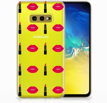 B2Ctelecom Samsung Galaxy S10e TPU Hoesje Design Lipstick Kiss