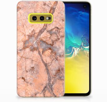 B2Ctelecom Samsung Galaxy S10e TPU Hoesje Design Marmer Oranje