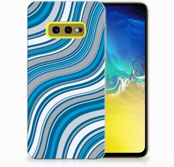 B2Ctelecom Samsung Galaxy S10e TPU Hoesje Design Waves Blue