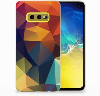 B2Ctelecom Samsung Galaxy S10e TPU-siliconen Hoesje Design Polygon Color