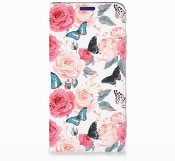 B2Ctelecom Samsung Galaxy S10e Uniek Standcase Hoesje Butterfly Roses