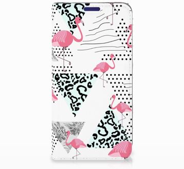 B2Ctelecom Samsung Galaxy S10e Uniek Standcase Hoesje Flamingo Triangle