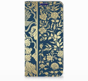 B2Ctelecom Samsung Galaxy S10e Uniek Standcase Hoesje Golden Flowers