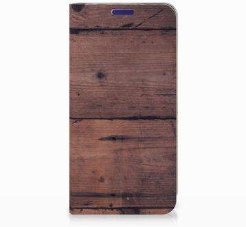 B2Ctelecom Samsung Galaxy S10e Uniek Standcase Hoesje Old Wood