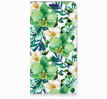 B2Ctelecom Samsung Galaxy S10e Uniek Standcase Hoesje Orchidee Groen