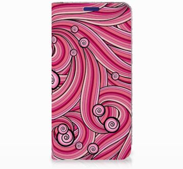 B2Ctelecom Samsung Galaxy S10e Uniek Standcase Hoesje Swirl Pink