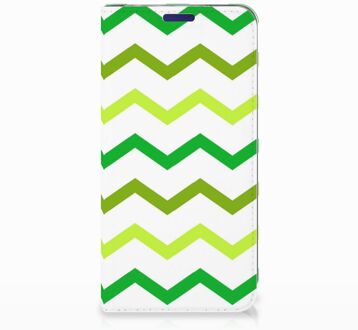 B2Ctelecom Samsung Galaxy S10e Uniek Standcase Hoesje Zigzag Groen