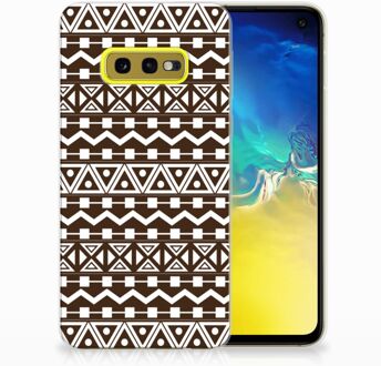 B2Ctelecom Samsung Galaxy S10e Uniek TPU Hoesje Aztec Brown