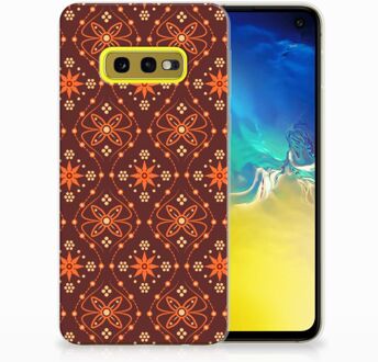 B2Ctelecom Samsung Galaxy S10e Uniek TPU Hoesje Batik Brown