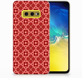 B2Ctelecom Samsung Galaxy S10e Uniek TPU Hoesje Batik Red