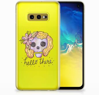 B2Ctelecom Samsung Galaxy S10e Uniek TPU Hoesje Boho Skull