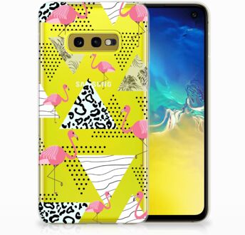 B2Ctelecom Samsung Galaxy S10e Uniek TPU Hoesje Flamingo Triangle