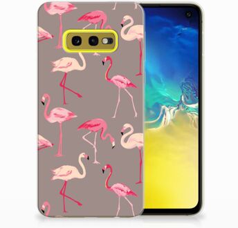 B2Ctelecom Samsung Galaxy S10e Uniek TPU Hoesje Flamingo