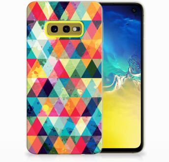 B2Ctelecom Samsung Galaxy S10e Uniek TPU Hoesje Geruit