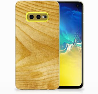 B2Ctelecom Samsung Galaxy S10e Uniek TPU Hoesje Licht Hout