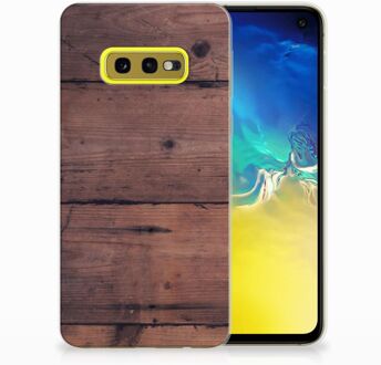 B2Ctelecom Samsung Galaxy S10e Uniek TPU Hoesje Old Wood