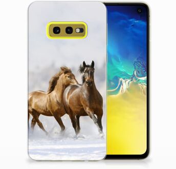 B2Ctelecom Samsung Galaxy S10e Uniek TPU Hoesje Paarden