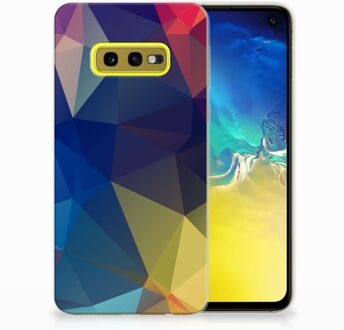 B2Ctelecom Samsung Galaxy S10e Uniek TPU Hoesje Polygon Dark