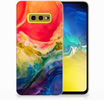 B2Ctelecom Samsung Galaxy S10e Uniek TPU Hoesje Watercolor Dark