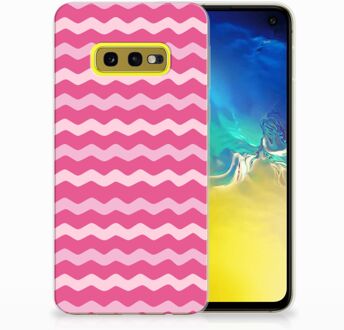 B2Ctelecom Samsung Galaxy S10e Uniek TPU Hoesje Waves Pink