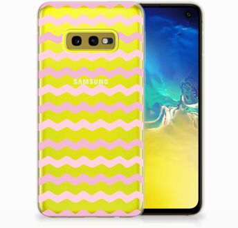 B2Ctelecom Samsung Galaxy S10e Uniek TPU Hoesje Waves Roze