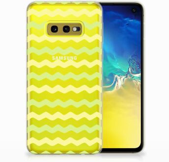 B2Ctelecom Samsung Galaxy S10e Uniek TPU Hoesje Waves Yellow