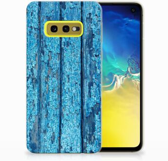 B2Ctelecom Samsung Galaxy S10e Uniek TPU Hoesje Wood Blue