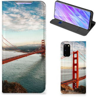 B2Ctelecom Samsung Galaxy S20 Book Cover Golden Gate Bridge