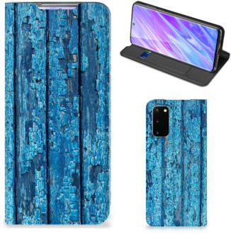 B2Ctelecom Samsung Galaxy S20 Book Wallet Case Blauw Wood