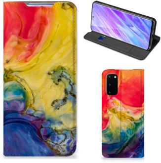 B2Ctelecom Samsung Galaxy S20 Bookcase Watercolor Dark