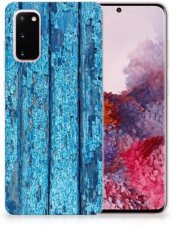 B2Ctelecom Samsung Galaxy S20 Bumper Hoesje Blauw Wood