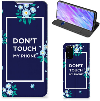 B2Ctelecom Samsung Galaxy S20 Design Case Flowers Blue DTMP