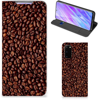 B2Ctelecom Samsung Galaxy S20 Flip Style Cover Koffiebonen