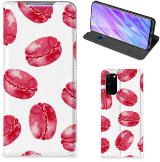 B2Ctelecom Samsung Galaxy S20 Flip Style Cover Pink Macarons