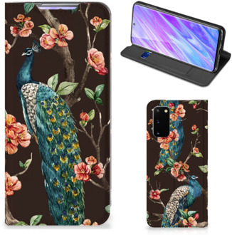 B2Ctelecom Samsung Galaxy S20 Hoesje maken Pauw met Bloemen