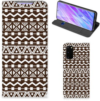 B2Ctelecom Samsung Galaxy S20 Hoesje met Magneet Aztec Bruin