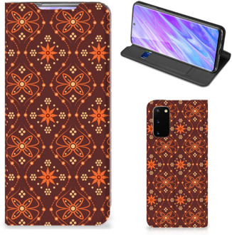 B2Ctelecom Samsung Galaxy S20 Hoesje met Magneet Batik Brown