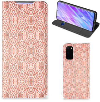 B2Ctelecom Samsung Galaxy S20 Hoesje met Magneet Pattern Orange