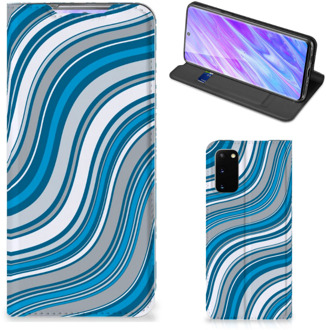 B2Ctelecom Samsung Galaxy S20 Hoesje met Magneet Waves Blue