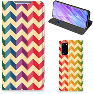 B2Ctelecom Samsung Galaxy S20 Hoesje met Magneet Zigzag Color